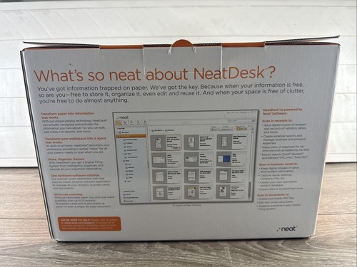 NEW Neat Desk ND-1000 Desktop Scanner & Digital Filing System Navy Blue Quick - Picture 2 of 4