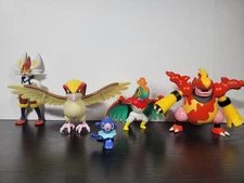 POKEMON PVC Lot Of 5 By Jazwares Pidgeot, Magmortar, Popplio Etc.