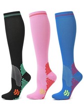 1/3 Pairs Soccer Socks Sport Knee High Socks Calf Compression Athletic Socks USA