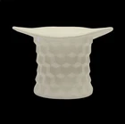 Rare Large Fostoria Milk Glass Top Hat American Pattern Candy Dish Vintage A-6.