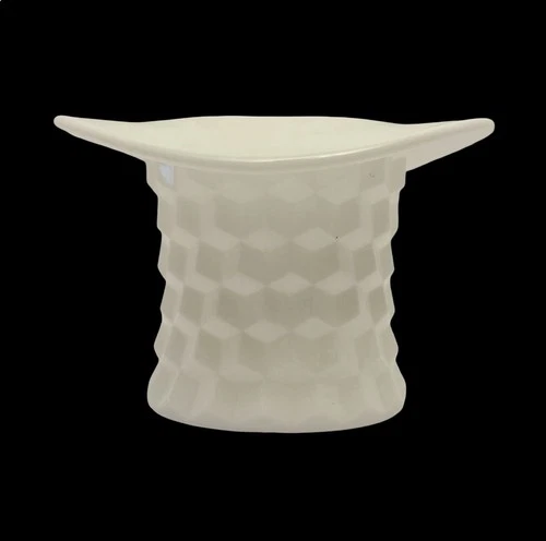 Rare Large Fostoria Milk Glass Top Hat American Pattern Candy Dish Vintage A-6.