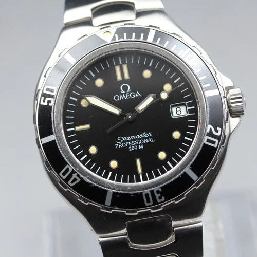 Vintage[Exc+5] OMEGA Seamaster professional Cal.1438 Black Quartz Men's Watch JP