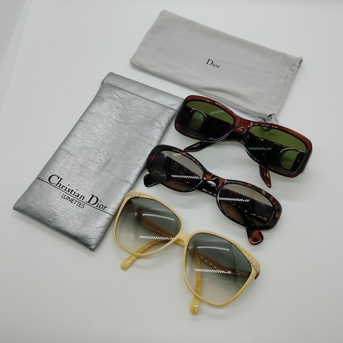 Dior Sunglasses 3 set Brown Plastic 1564761 - Imagen 9 de 11