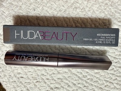 New Huda Beauty Bomb Brows Full Fluffy Fiber Gel 0.15oz FULL SZ RICH BROWN