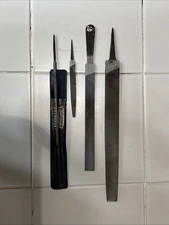 Vintage German Hand File Set – 4 Files – Mixed Sizes & Shapes