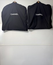 Chanel Black Cotton Suit Jacket Garment Bags 50&rdquo; Travel Cover Set Of 2