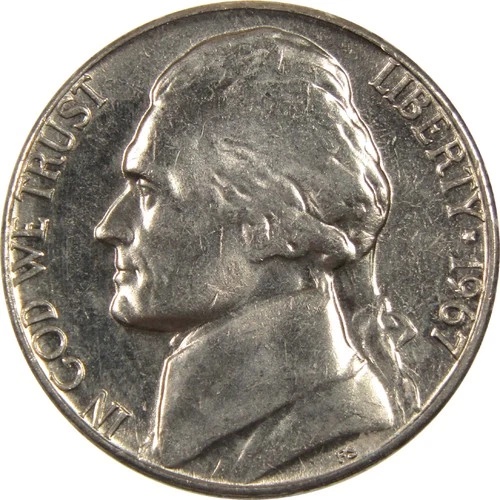 1967-P Jefferson Nickel — photo from another recent sale