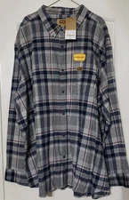 The Foundry Supply Co. Men's 4XL Flannel Button Down Long Sleeve Shirt