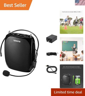 Voice Amplifier for Educators - Lightweight, Long-Lasting & Multifunctional