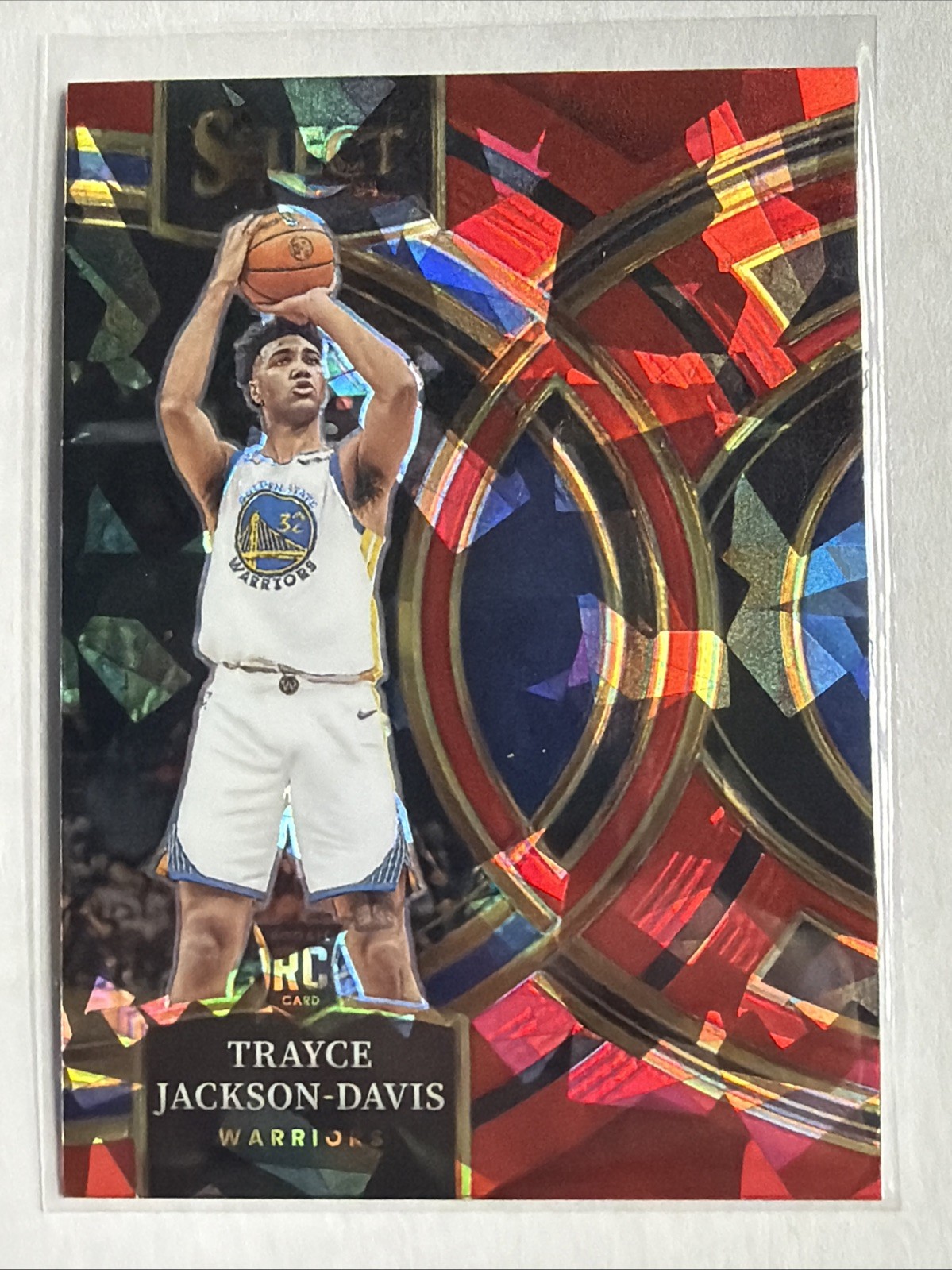 2023-24 Trayce Jackson-Davis RC #117 Select Premier Red Cracked Ice Rookie Prizm