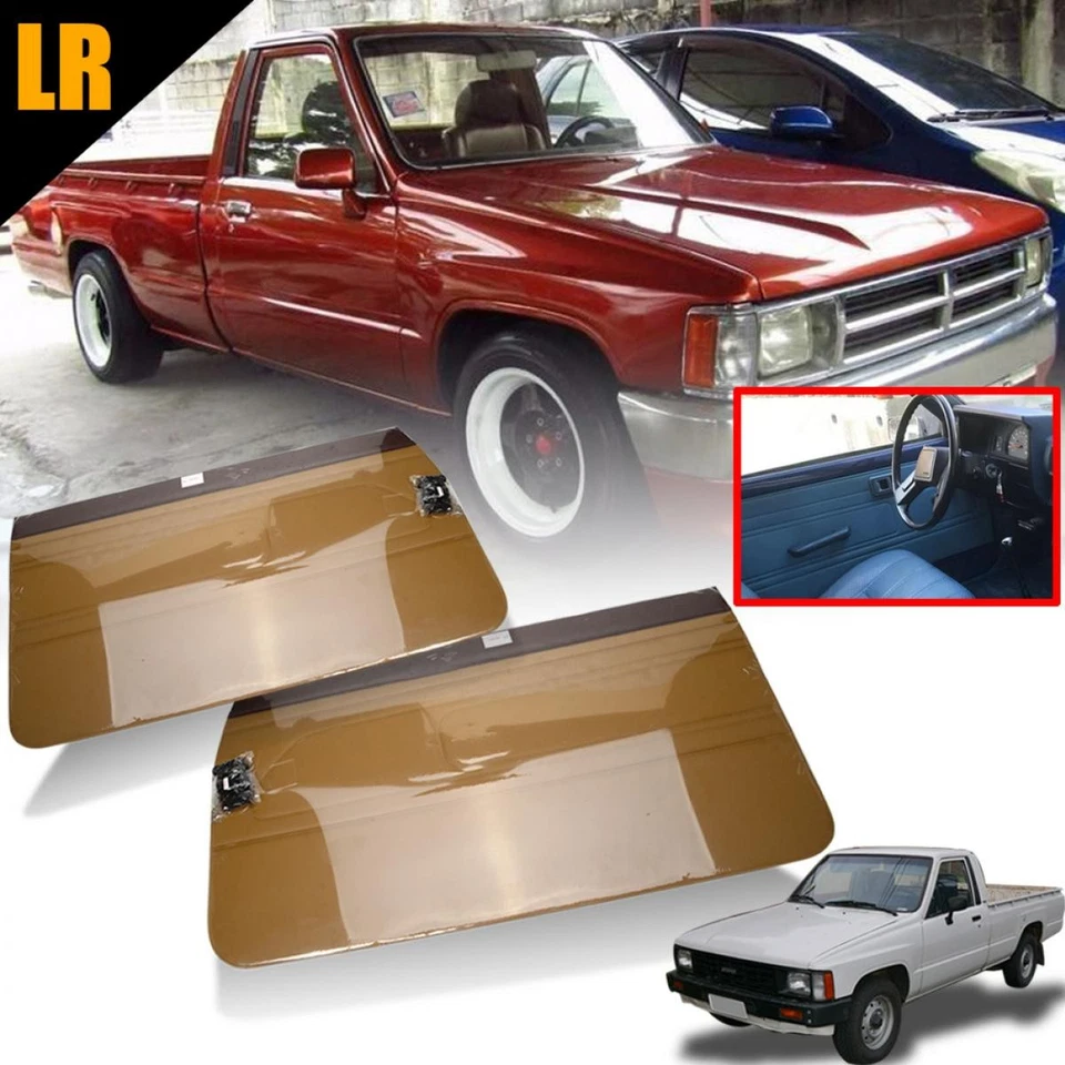 Par de panel de puerta interior marrón para camioneta Toyota Hilux LN50 LN56 Ln Ute 1984-1988 Foto 3 de 4