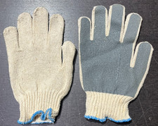 12- Cotton Palm Coated Protective Lightweight String Work Gloves Knitwrist SMALL