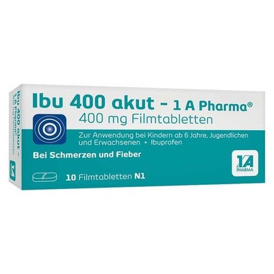 Ibu 400 akut   1 A Pharma  Filmtabletten · 10 St · PZN 02013194