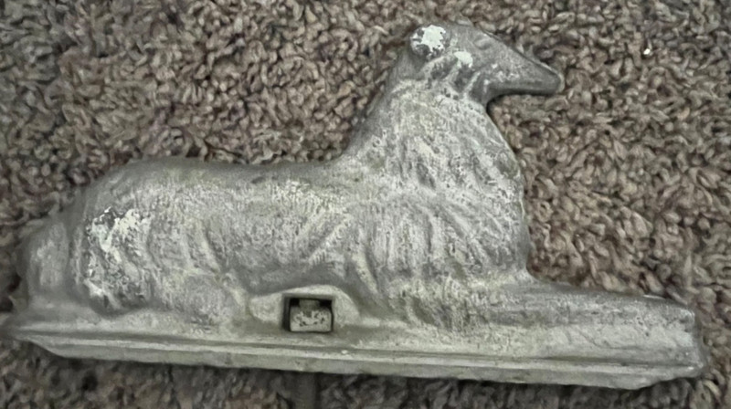 Vintage Borzoi Dog Hurricane Aluminum Cast Gate Topper