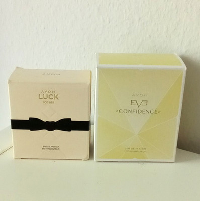 2-tlg. AVON Luck & Eve Confidence Damen Parfum EDP 50ml beide voll!