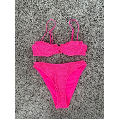 Triangl Women’s Cheeky Neon Pink Mysa Bikini Set Sz XS - Picture 2 of 5