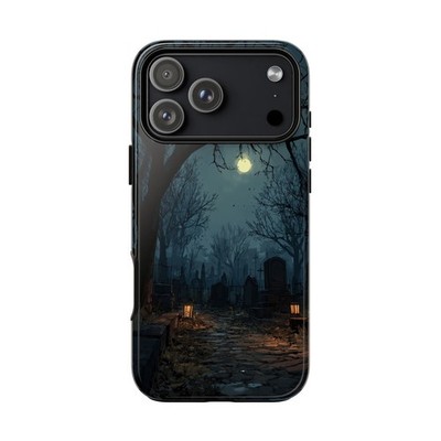 Graveyard Tombstones Gothic Foggy Night