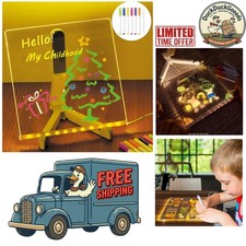 7.9" LED Drawing Board - Colorful Acrylic Message Board for Kids' Creativity
