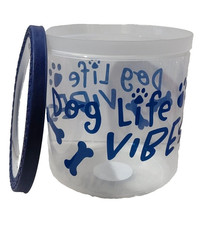 98.8 oz light weight Plastic Pet/Dog Treat/food Storage Container W/Lid mac1