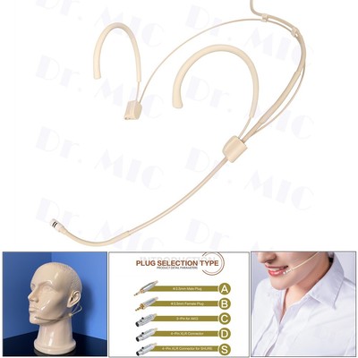 Verstellbares Headset-Mikrofon Niere Kopfbügelmikrofon 3,5 mm XLR für kabellos