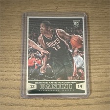 Panini 2013-14 Rookie Giannis Antetokounmpo #194 Milwaukee Bucks Basketball Card. rookie card picture
