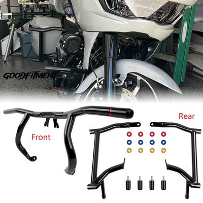 Rear Front Flat-Out Bar Crash Bar for Harley Road Glide Street Glide 2014-2025
