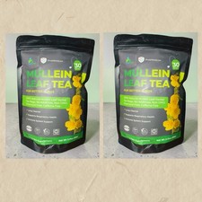 2 - Mullein Leaf Tea Bags - Lung Cleanse For Better Lungs 30 Tea Bags Each 60 