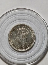 1941 Malaya 5 Cents KM# 3 Raw XF