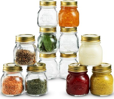 Stagi Small Glass Mason Jars 5 Ounce Mini Jars