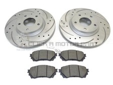 Front 2 Drilled And Grooved Brake Discs & Pads For Mazda 6 2.0 2.2 2013-2017