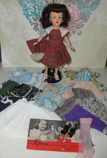 Vintage 1950's Ideal 10 1/2" Little Miss Revlon Doll w/ Clothes  Brunette Bob 