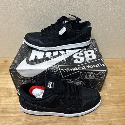 Nike SB Dunk Low PRO QS 4 Blk Denim  Wasted Youth Authenticated  Rare New