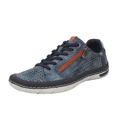 Bugatti Gienans - Low Sneaker mit blauem Reißverschluss - Größe 43 [28,7 cm] Schuhe