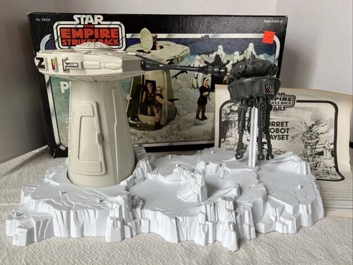 K25i94231 TURRET & PROBOT PLAYSET W/ BOX 100% COMPLETE 1981 STAR WARS VINTAGE