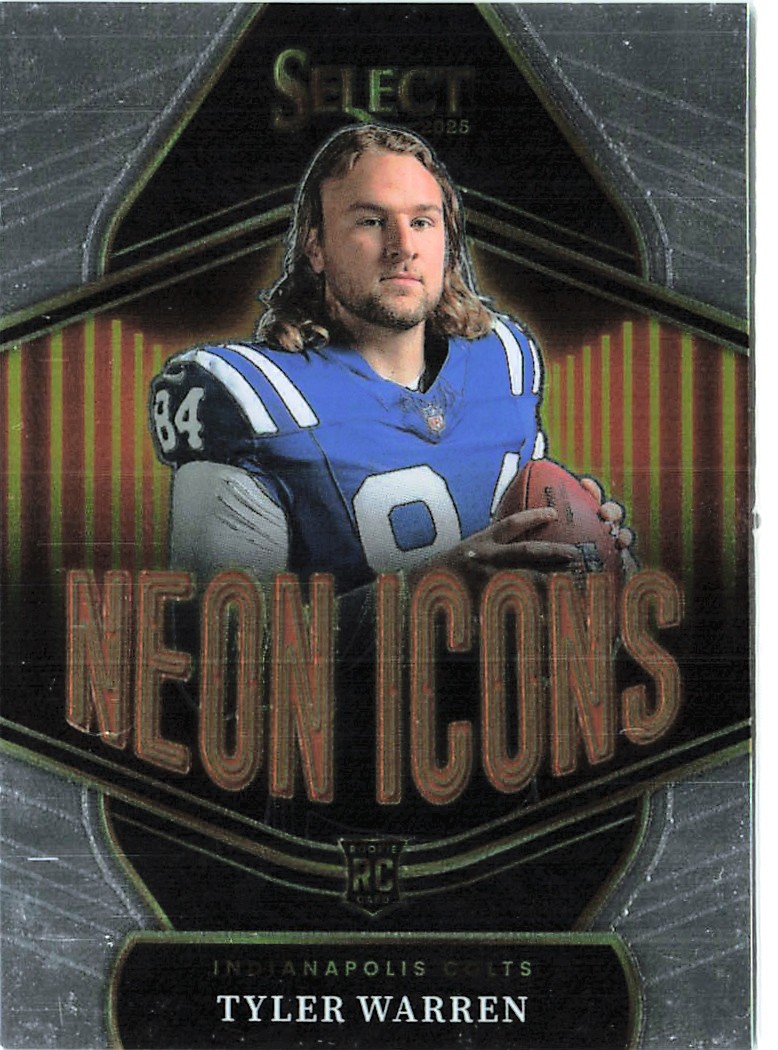 2025 Panini Select Tyler Warren Card #10 Neon Icons NFL Football Colts