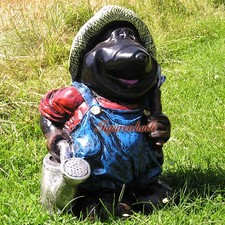 Maulwurf mit Gießkanne Figur Statue Skulptur Dekofigur Gartenfigur Garten Deko