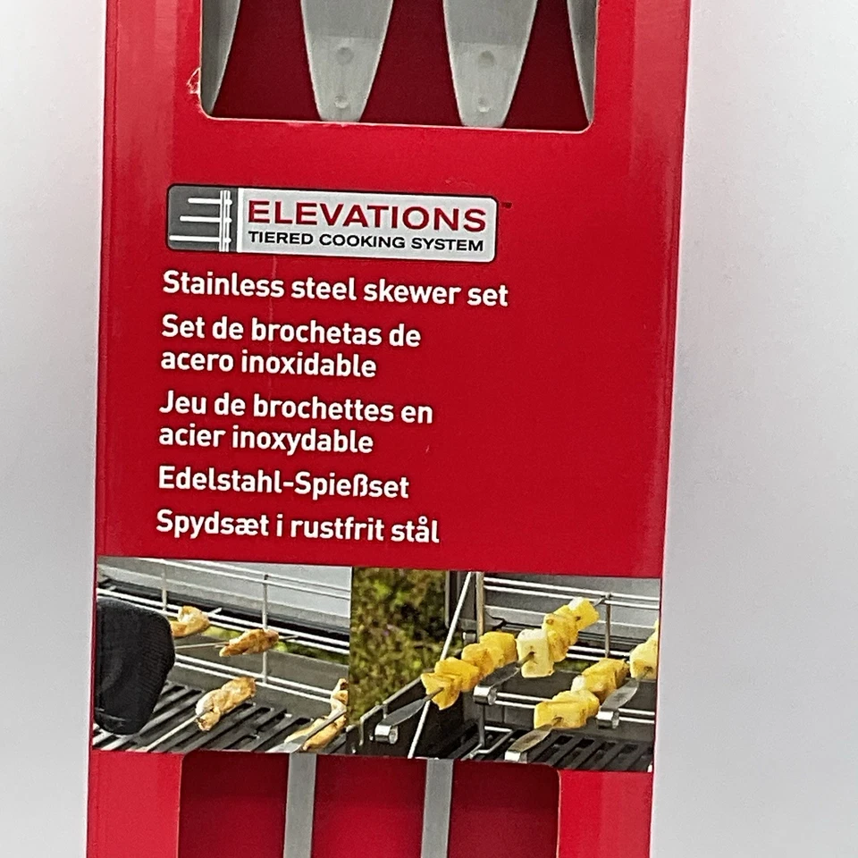 Weber Original Stainless Steel Skewer Set/Elevations Tiered System- 4 Pack - NOS - Image 3 of 4