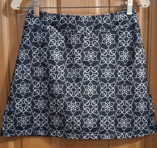 Ekouaer Skort Gray With Spirographic Designs Misses Size Small