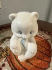 Fenton Morning Mist Bear Signed By T Grove