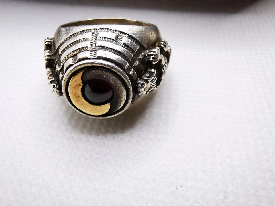 Giftring der deutschen Wehrmacht 1930/40er Jahre  "Ich atme tief ..."835 Silber - Bild 3 von 4