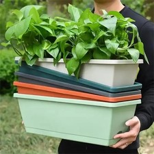 5PCS Rectangular Planters Flower Pot Balcony Courtyard Vegetable Flower Planting
