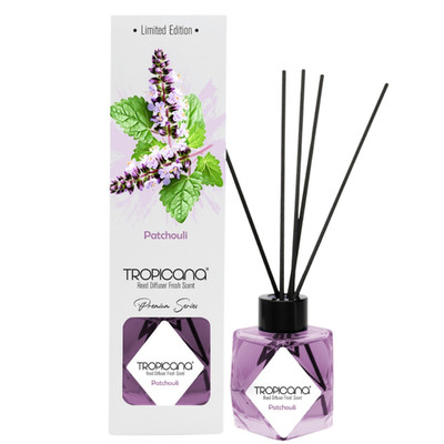 Raumduft Duftstäbchen Diffusor 100ml Luxus Patchouli Holz (Patchouli) Tropicana 