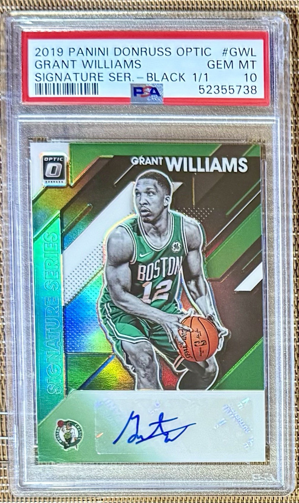2019 Donruss Optic Signature Series - Black Grant Williams 1/1 PSA 10