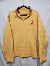 Vtg Jimmy Buffet Margaritaville Parrothead Ft Myers Beach 1/4 Zip Large Distress