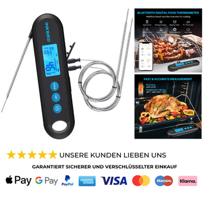 Bluetooth Fleischthermometer 3 Sonden Kabellos USB Ladefähig