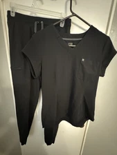 White Cross Black Scrub Set Woman’s Size Medium