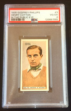 1935 GODFREY PHILLIPS #3 HENRY COTTON 3 GRADED HIGHER PSA 4 HALL OF FAME
