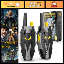 Kids Walkie Talkies 2 Pack - Flashing Lights, Stealth Design, 2-Way Radio Toys f