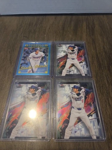 2024 Topps Finest Baseball Shohei Ohtani Lot (4) Cards Baseballs Finest and Base