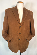 VTG Ralph Lauren Dillards Brown Corduroy Velvet Sport Coat Blazer Jacket Sz 40R